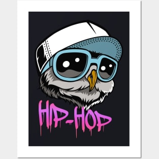 Hip Hop Owl Urban Shirts Posters and Art